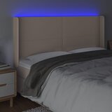  LED uzglavlje boja cappuccina 203x16x118/128cm umjetna koža | Eponuda.ba