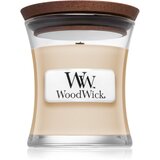 WoodWick Vanilla Bean dišeča sveča z lesenim stenjem 85 g Cene