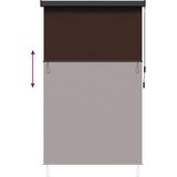 Rolo zavjesa Smeđa 120 x 250 cm Tkanina i aluminij | shoptok.hr