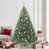 vidaXL Umjetno božićno drvce s stalakom Zelena 210 cm PE i PVC | shoptok.hr