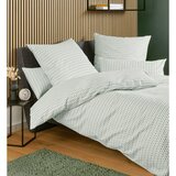 Janine POSTELJNINA 135/200 cm flanela žajbljevo zelena | Shoptok.si