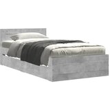 Furnova Posteljni okvir z vzglavjem betonsko siv 90x190 cm inž. les, (21939283) | Shoptok.si