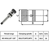 vidaXL Vrezovalna glava B18 z MT3 gredjo za notranji navoj M3-M16 | Shoptok.si