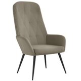  Stol za sproščanje s stolčkom svetlo siv žamet, (20935086) | Shoptok.si