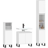 vidaXL Komplet kopalniških omaric 3-delni bel inženirski les | Shoptok.si