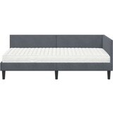  Kotni okvir postelje z matrico Drugo 2 pcs Siva Žamet, (5000123747) | Shoptok.si