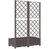  Vrtna sadilica s rešetkom smeđa 80 x 40 x 121,5 cm PP | shoptok.hr