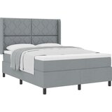 vidaXL Box Spring postelja z vzmetnico svetlo siva 140x200 cm tkanina, (22052115) | Shoptok.si