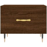 vidaXL Klubska mizica rjavi hrast 50x50x40 cm inženirski les | Shoptok.si