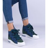 Gemre Gralina women's navy sneakers with thick laces | Shoptok.si
