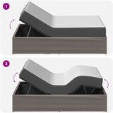  Električni podesivi okvir kreveta Sivosmeđa 200 x 70 x 33,5 cm | shoptok.hr