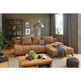 Hom`in KOTNA SEDEŽNA GARNITURA, šenilja zlate barve | Shoptok.si