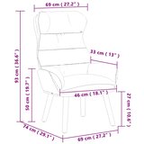  Fotelja Ružičasta 69 x 74 x 93 cm Baršun | shoptok.hr