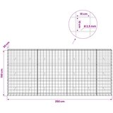  Gabion s žicom debljine 3,5 mm i mrežom 10x10 cm 350x30x150 cm | shoptok.hr