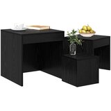  Kava Stol 3 pcs Crni hrast Konstruirano drvo | shoptok.hr