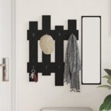 vidaXL Vješalica za kapute na zidu Crni hrast 60 x 3 x 82 cm | shoptok.hr