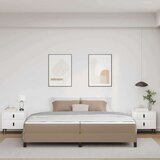  Postelja z vzmetnico Kapučino 200 x 200 cm Umetna koža, (5000075345) | Shoptok.si