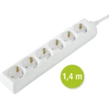 Produžni kabl Hama, bijeli, 1,4m, 6 utičnica
