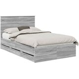  Krevetna konstrukcija Siva Sonoma 120 x 190 cm Inženjersko Drvo | shoptok.hr