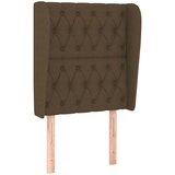  Uzglavlje s ušima tamnosmeđe 83 x 23 x 118/128 cm od tkanine | shoptok.hr