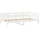  Dnevna postelja s klopjo in streho bela 80x200cm trdna borovina | Shoptok.si