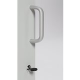 eurokraft pro Omara za zbiranje surovin, prostornina 3 x 80 l, svetlo siva RAL 7035 | Shoptok.si