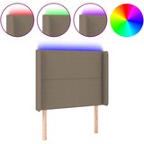 Maison Chic led posteljno vzglavje - vzglavna omarica - nočna omarica taupe 83x16x118/128 cm blago, (21706338) Cene
