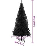  Umjetno božićno drvce sa stalkom crno 240 cm PVC | shoptok.hr