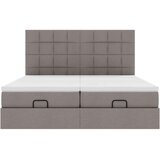 vidaXL otomanski okvir kreveta s madracima smeđesivi 180x200cm tkanine | shoptok.hr