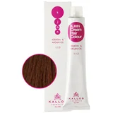 Kallos KJMN Cream Hair Colour Keratin & Argan Oil barva za lase 100 ml odtenek 7.35 Medium Golden Mahogany Blond za ženske