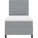  s opruga kutije Svijetlo siva 100 x 200 cm tkanina | shoptok.hr