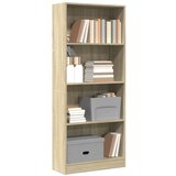 vidaXL Knjižna omara sonoma hrast 60x24x143 cm inženirski les Cene