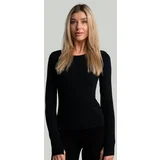 Ženska majica dugih rukava MERINO I Black