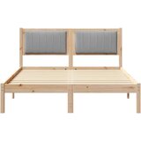 vidaXL Posteljni okvir z oblazinjenim vzglavjem Svetlo siva | Shoptok.si