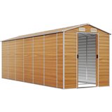  Vrtno spremište svjetlosmeđe 191 x 555 x 198 cm pocinčani čelik | shoptok.hr