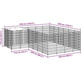  Kavez za pse crni 8,47 m² čelični | shoptok.hr