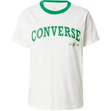 Converse Majica 'Retro Ringer' tamno zelena / bijela