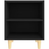  Noćni ormarići s nogama od masivnog drva 2 kom crni 40x30x50 cm | Eponuda.ba