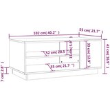  Stolić za kavu crni 102 x 55 x 43 cm od iverice | Shoptok.si