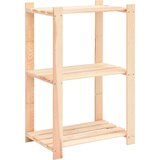  Stalci za pohranu s 3 razine 10 kom 60x38x90 cm borovina 150 kg | shoptok.hr