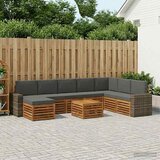  Set vanjskih sofa 9 kom. Prirodna i antracit | shoptok.hr