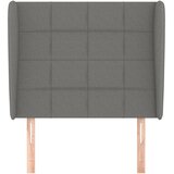  Uzglavlje s ušima tamnosivo 83 x 23 x 118/128 cm od tkanine | shoptok.hr