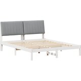 vidaXL konstrukcija postelje bela 160 x 200 cm masivno borovo les, (5000084688) | Shoptok.si