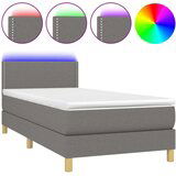  Box spring s madracem LED tamnosivi 90x200 cm tkanina | shoptok.hr