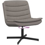  Stolica na kotačiće Sivo-smeđa 63 x 75 x 76 cm tkanina | shoptok.hr