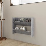 vidaXL Stenska omara za čevlje betonsko siva 80x18x60 cm iverna plošča, (21024884) | Shoptok.si