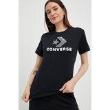 Converse Bombažna kratka majica črna barva | Shoptok.si