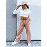 DStreet Spodnie damskie wide leg EMERALD kamelowe Cijene