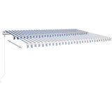  Automatska tenda sa senzorom LED 500x350 cm plavo-bijela | shoptok.hr