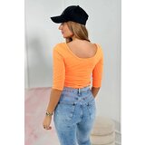 Kesi Blouse with round neckline orange neon | shoptok.hr